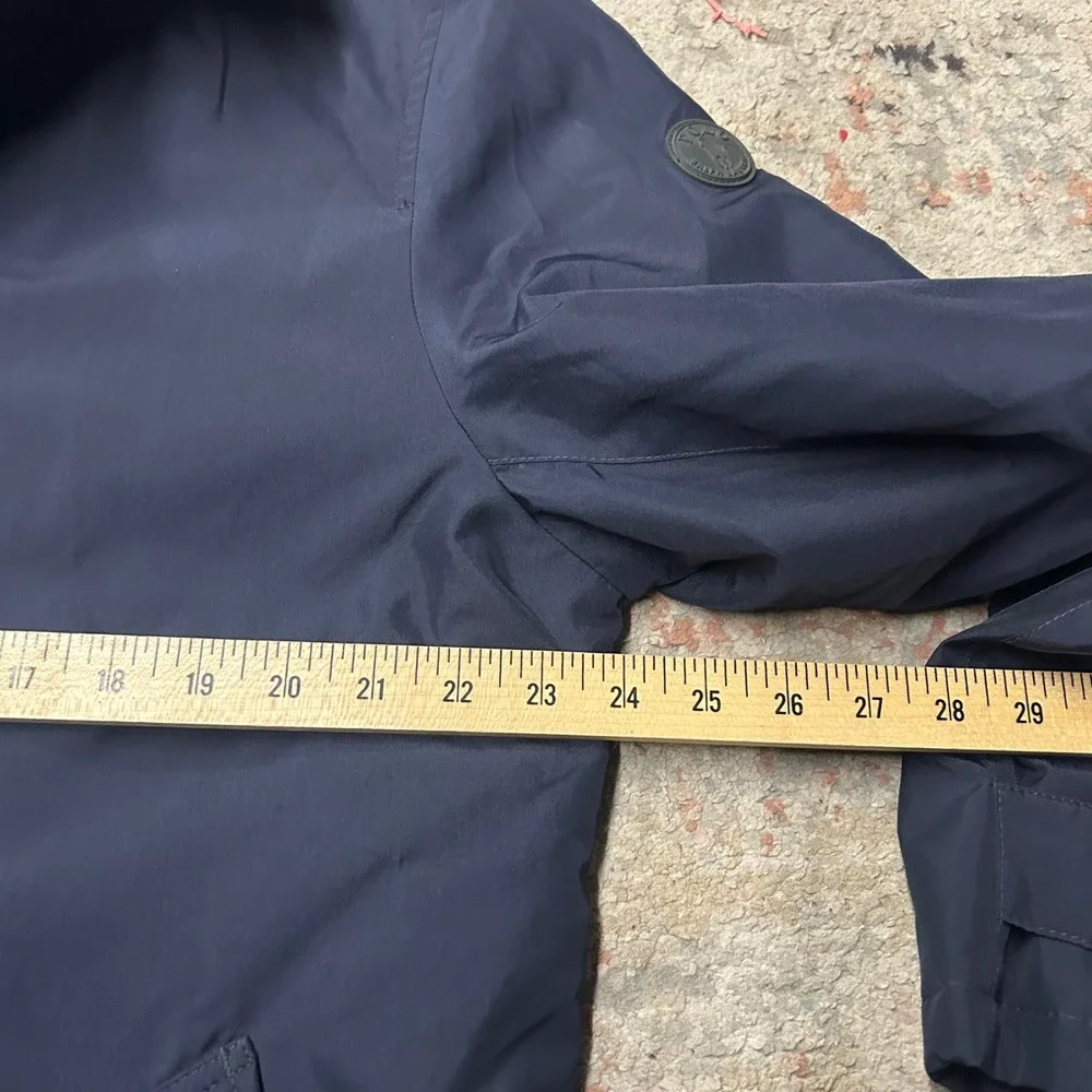 Polo Ralph Lauren Car Coat Men Large Navy Blue Commuter Front Shell Jacket